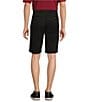 Color:Black - Image 2 - Casuals Classic Fit Flat Front Washed 11#double; Chino Shorts