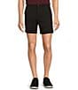 Color:Black - Image 1 - Casuals Straight Fit Flat Front Washed 7#double; Chino Shorts