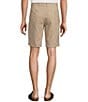 Color:Khaki - Image 2 - Casuals Flat Front Classic Fit Linen Houndstooth 9#double; Inseam Shorts