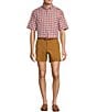 Color:Tobacco - Image 3 - Casuals Straight Fit Flat Front Washed 5#double; Chino Shorts