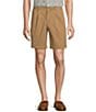 Color:British Chino - Image 1 - Casuals Stretch Fabric Classic Fit Pleated Washed 9#double; Chino Shorts
