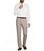 Roundtree & Yorke Classic Fit Flat Front Solid Linen Dress Pants - Image 3