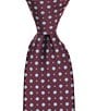 Roundtree & Yorke Drew Mini Medallion Traditional Silk Blend Tie - Image 1