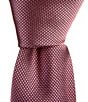 Roundtree & Yorke Duke Textured 3 1/8#double; Traditional Silk Tie, Color:Pink - Image 1