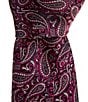 Roundtree & Yorke Ellington Mini Pines Pattern 3 1/8 Traditional Silk Tie, Color:Purple - Image 1