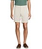 Roundtree & Yorke Flat Front 9#double; Performance Dobby Shorts, Color:Stone - Image 1