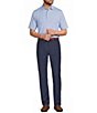 Roundtree & Yorke Flat Front Classic Fit Performance Textured Dress Pants - Image 3