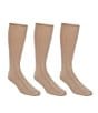 Color:Khaki - Image 1 - Flat-Knit Acrylic Crew Socks 3-Pack