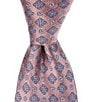 Color:Pink - Image 1 - Floral/Medallion 3 1/8#double; Woven Silk Tie