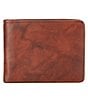 Color:Brown - Image 1 - Front Pocket Flip Clip Leather Wallet
