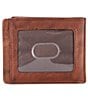 Color:Brown - Image 2 - Front Pocket Flip Clip Leather Wallet