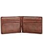 Color:Brown - Image 3 - Front Pocket Flip Clip Leather Wallet