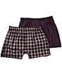 Roundtree & Yorke Full Cut Plaid Boxers 2-Pack - Image 1