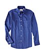 Color:Blue - Image 1 - Gold Label Big & Tall Long Sleeve Solid Dobby Shirt
