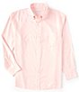 Color:Soft Coral - Image 1 - Gold Label Long Sleeve Solid Dobby Button Down Shirt