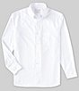 Color:White - Image 1 - Gold Label Long Sleeve Tattersall Plaid Button Down Shirt