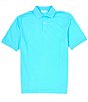 Color:Azure Blue - Image 1 - Gold Label Short Sleeve Pima Cotton Solid Polo
