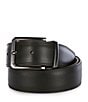 Color:Dark Brown - Image 2 - Half-Stitch Reversible Genuine Leather Dress Belt