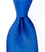 Color:Blue - Image 1 - Herringbone Solid Narrow 3 1/8#double; Silk Tie