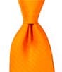 Color:Orange - Image 1 - Herringbone Solid Narrow 3 1/8#double; Silk Tie