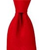 Color:Red - Image 1 - Herringbone Solid Narrow 3 1/8#double; Silk Tie