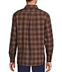 Roundtree & Yorke Herringbone Textured Medium Plaid Sport Shirt - Image 6