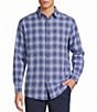 Roundtree & Yorke Herringbone Textured Medium Plaid Sport Shirt - Image 1