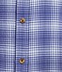 Roundtree & Yorke Herringbone Textured Medium Plaid Sport Shirt - Image 4