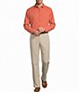Roundtree & Yorke Herringbone Textured Solid Sport Shirt - Image 3