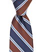 Roundtree & Yorke Jaxton Stripe Traditional Silk Blend Tie - Image 5