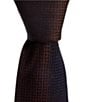 Roundtree & Yorke Kodi Faux Knit Solid Silk Blend Traditional 3 1/8#double; Width Tie, Color:Brown - Image 1