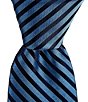 Roundtree & Yorke Lawrence Stripe Silk Traditional Tie - Image 1