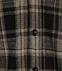 Roundtree & Yorke Long Sleeve Button Down Collar Medium Plaid Knit Button Front Shirt, Color:Black - Image 4