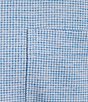 Roundtree & Yorke Long Sleeve Button Down Collar Solid Knit Shirt, Color:Blue - Image 4