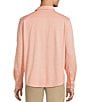 Roundtree & Yorke Long Sleeve Button Down Collar Solid Knit Shirt, Color:Orange - Image 2
