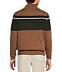 Roundtree & Yorke Long Sleeve Chest Stripe Quarter Zip Sweater - Image 6