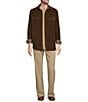 Color:Dark Brown - Image 3 - Long Sleeve Corduroy Shirt Jacket