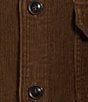 Color:Dark Brown - Image 4 - Long Sleeve Corduroy Shirt Jacket