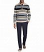 Roundtree & Yorke Long Sleeve Fashion Quarter-Zip Sweater - Image 3