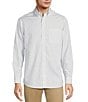 Roundtree & Yorke Gold Label Roundtree & Yorke Long Sleeve Geometric Print Sport Shirt, Color:White - Image 1