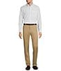 Roundtree & Yorke Gold Label Roundtree & Yorke Long Sleeve Geometric Print Sport Shirt, Color:White - Image 3