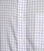 Color:Light Periwinkle - Image 5 - Long Sleeve Gingham Checked Twill Sport Shirt