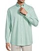 Roundtree & Yorke Gingham Pattern Twill Sport Shirt - Image 1