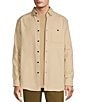 Roundtree & Yorke Long Sleeve Heavyweight Twill Houndstooth Shirt Jacket, Color:Chino - Image 1