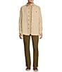 Roundtree & Yorke Long Sleeve Heavyweight Twill Houndstooth Shirt Jacket, Color:Chino - Image 3
