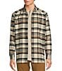 Roundtree & Yorke Long Sleeve Heavyweight Twill Large Plaid Shirt Jacket, Color:Cream - Image 1