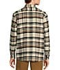 Roundtree & Yorke Long Sleeve Heavyweight Twill Large Plaid Shirt Jacket, Color:Cream - Image 2