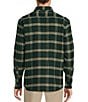 Roundtree & Yorke Long Sleeve Heavyweight Twill Windowpane Plaid Shirt Jacket, Color:Pine Grove - Image 2