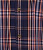 Roundtree & Yorke Long Sleeve Herringbone Textured Large Plaid Sport Shirt - Image 4