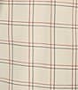Color:Tan - Image 4 - Long Sleeve Jacquard Herringbone Grid Print Quarter Zip Pullover
